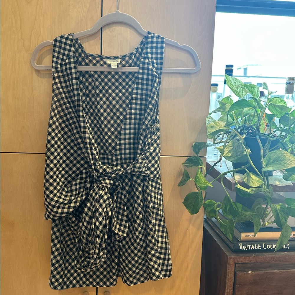 Odille (Anthropologie) gingham wrap top